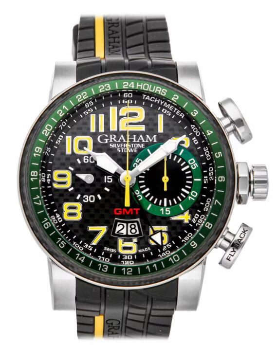 Replica Graham Watch 2BLCH.B33A Silverstone Stowe GMT Yellow & Green